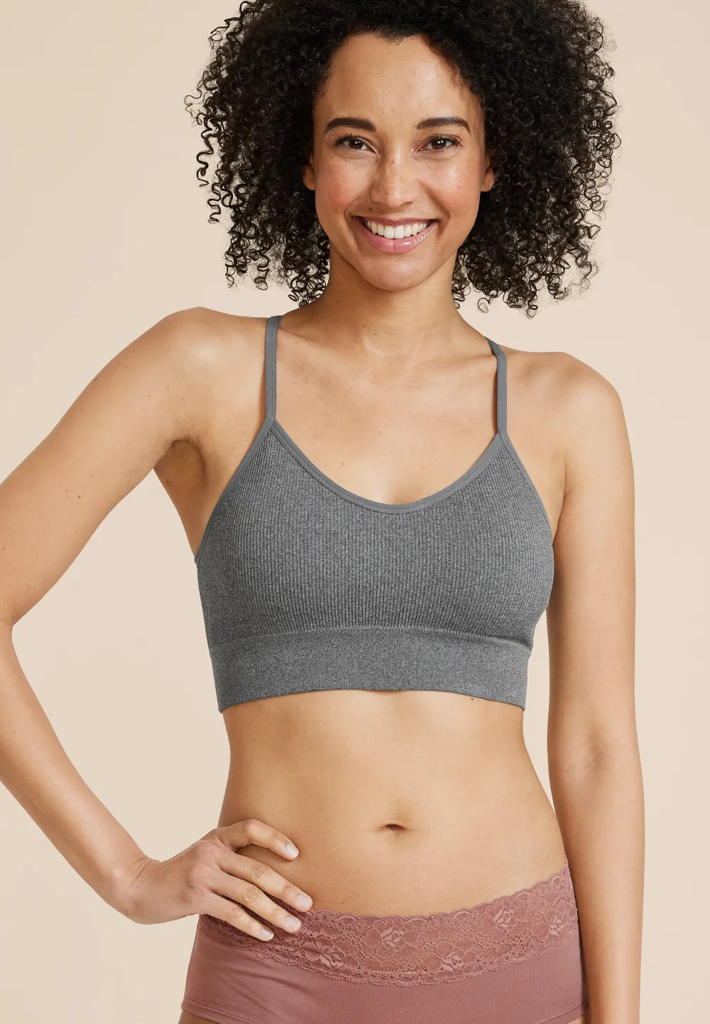 True Stretch Seamless Simple Strap Bralette