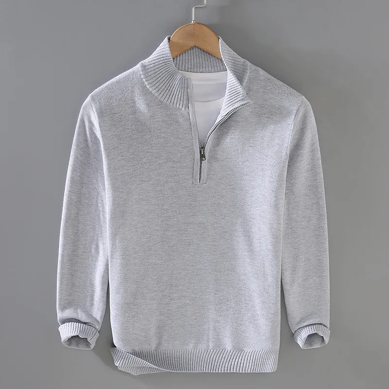 REFINEDELEGANCE HALF-ZIP PRECISION SWEATER FOR MEN