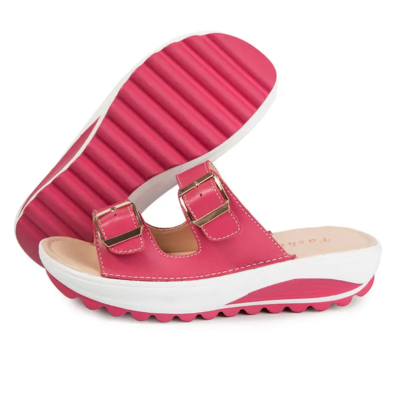 Cilool Summer Women Wedge Open Toe Sandals