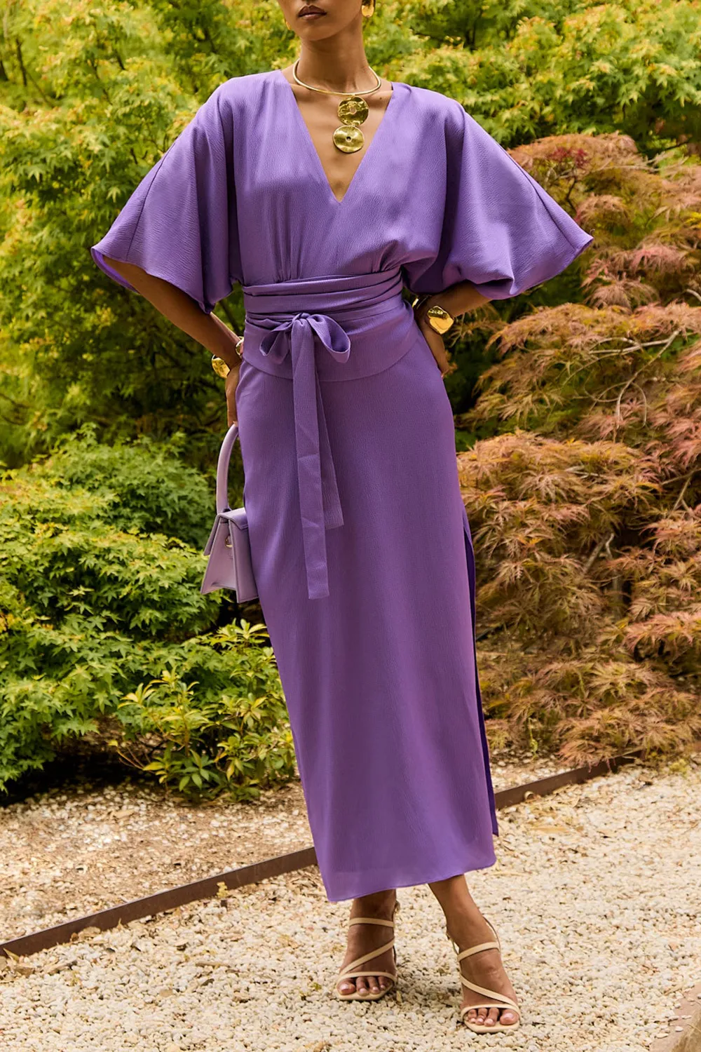 V-neck Kyoto Dress