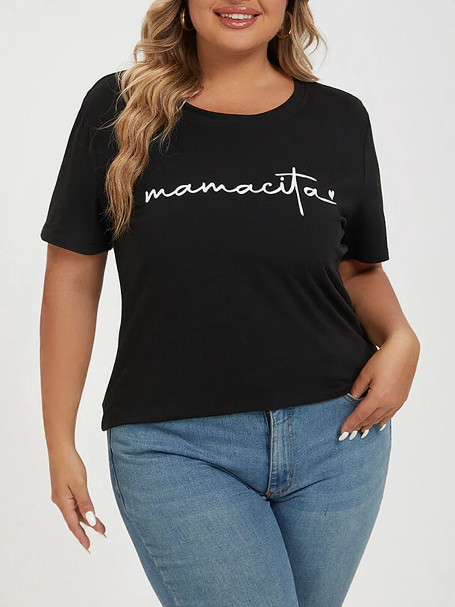 Plus Black Mamacita Graphic Tee