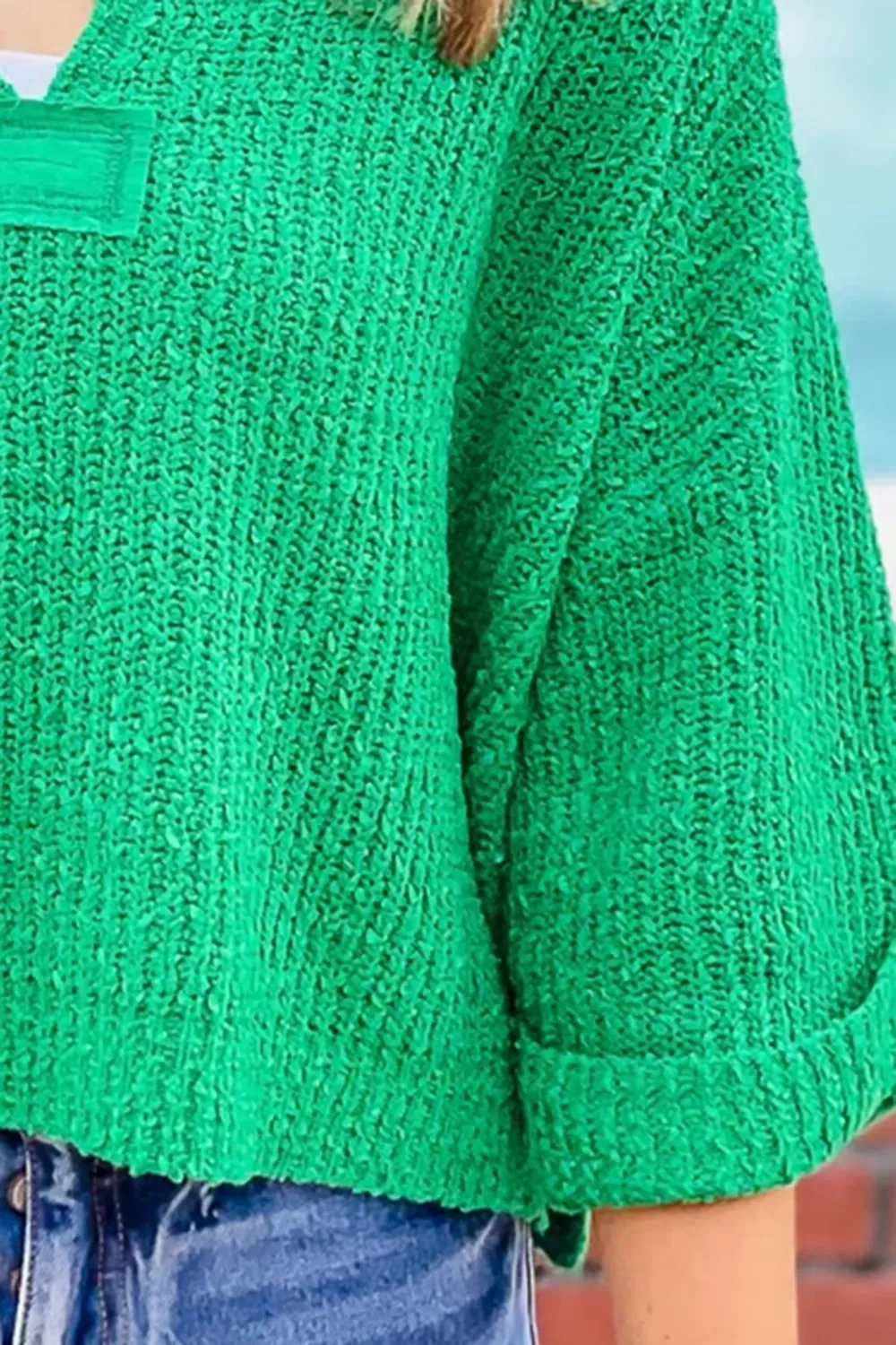 Green dazzling sweater