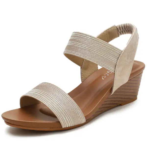 Cilool Summer Bohemia Wedge Heels Sandals