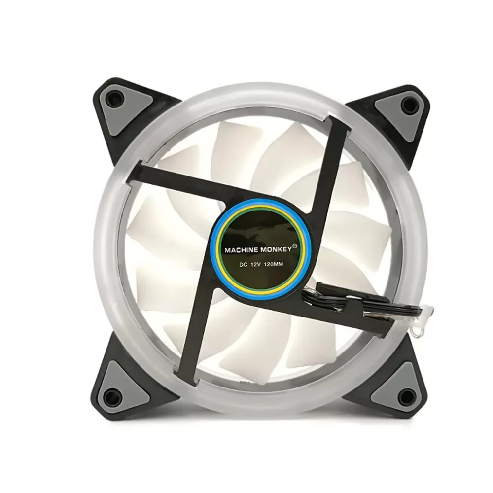 Dual Aperture RGB 12cm With 65 LED Light Cooling cool Computer CPU Radiator Fan Cooling Radiator Ventilador PC Cooler Master