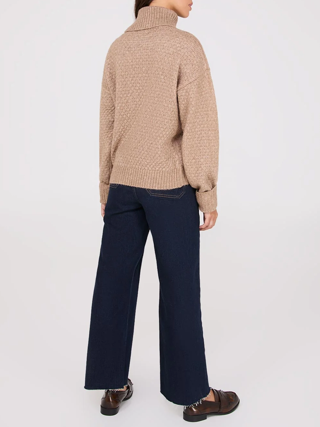 Melange Diamond Honeycomb Stitch Sweater