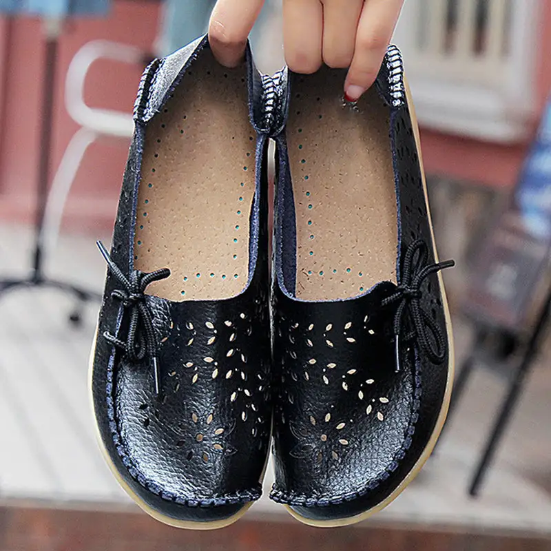 Cilool Leather Loafers Flats Lo51