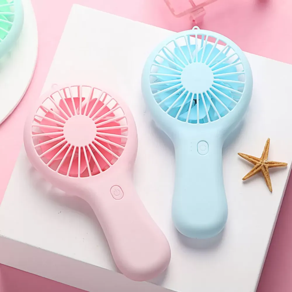 USB Colorful Portable Handheld Fan Low Noise Multi-function Mini Wind Power Ultra-Quiet And Convenient Student Office