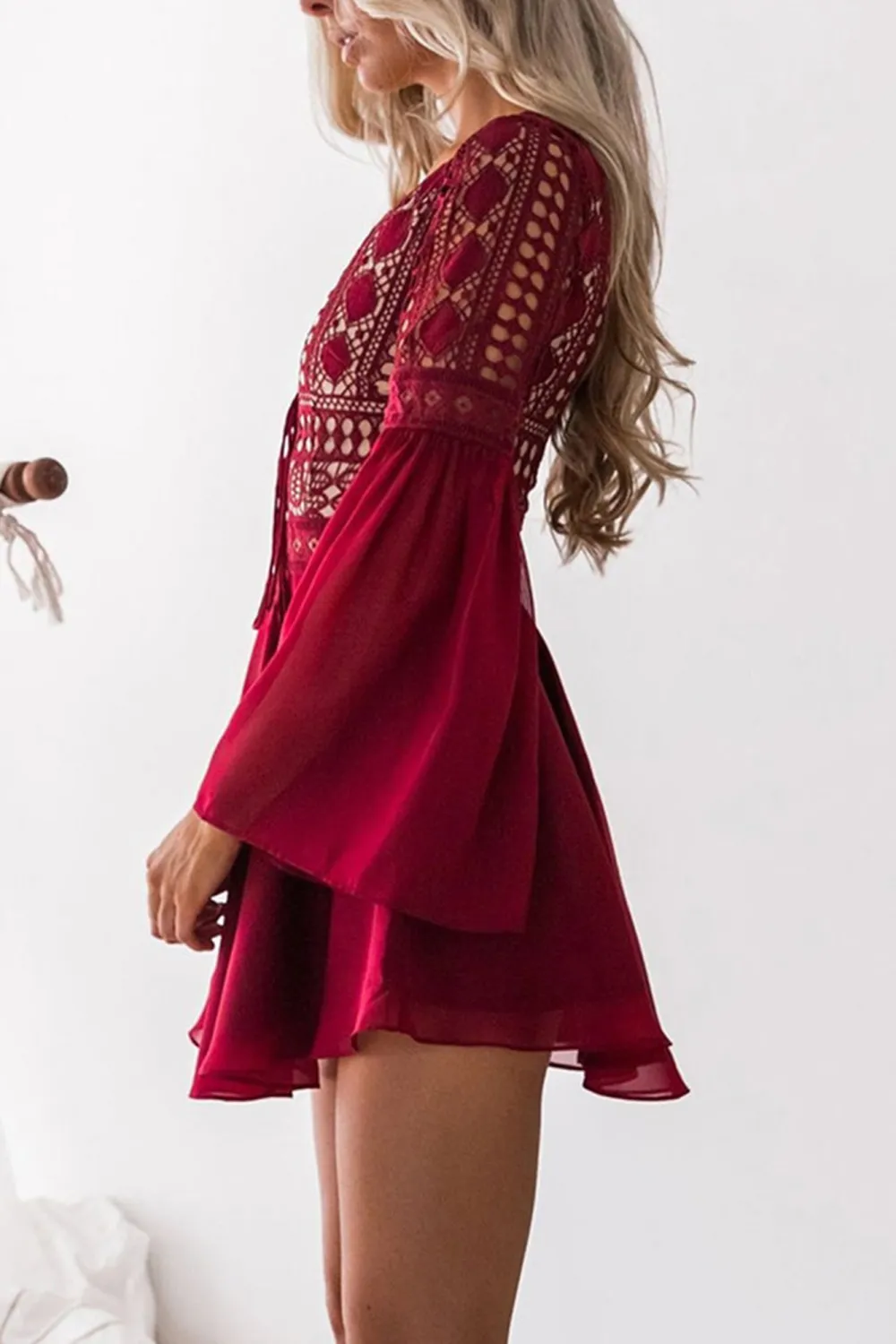 Alyse Dress (Wine) - BEST SELLING