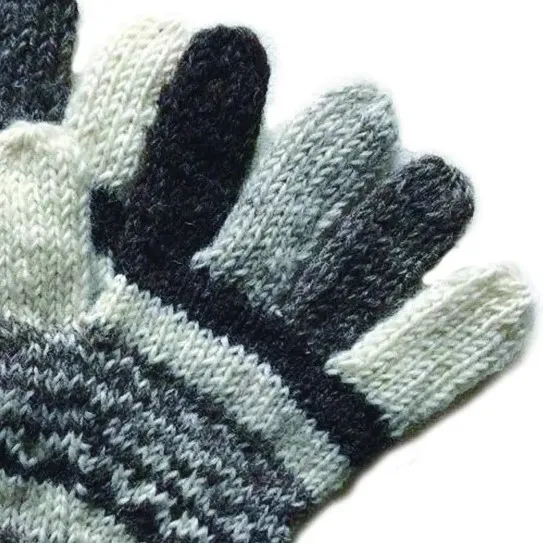 nordic knit wool gloves