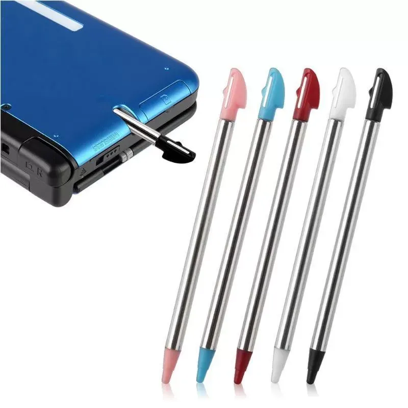 5Pcs Colors Metal Retractable Stylus Touch Pen For Ninendo 3DS XL N3DS LL US High Quality Games Accessories New Arrival