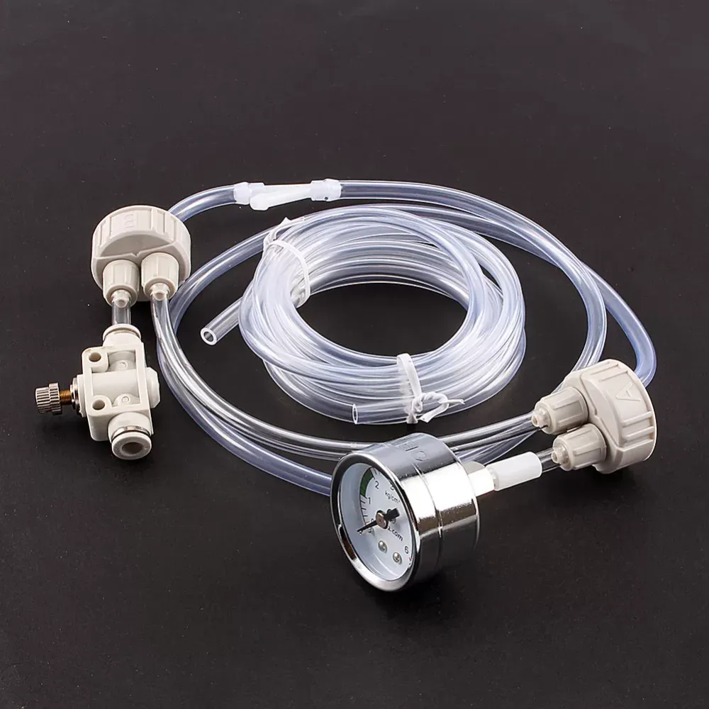 Aquarium DIY CO2 Generator System Kit with Pressure Air Flow Adjustment Water Plant Fish Tank Aquarium Co2 Valve