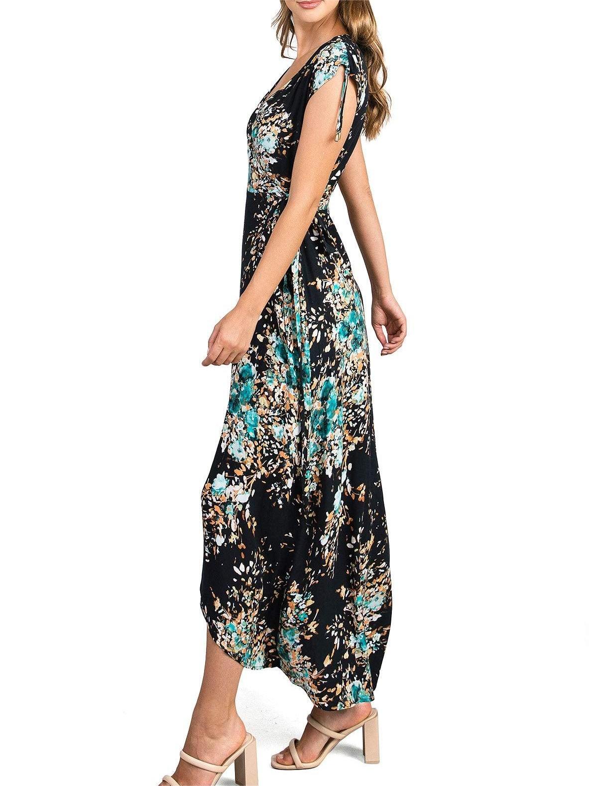 Floral Flow Wrap Dress