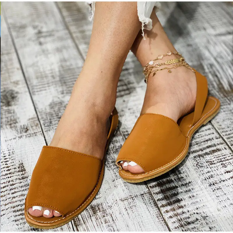 Cilool Flats Female Casual Peep Toe Sandals