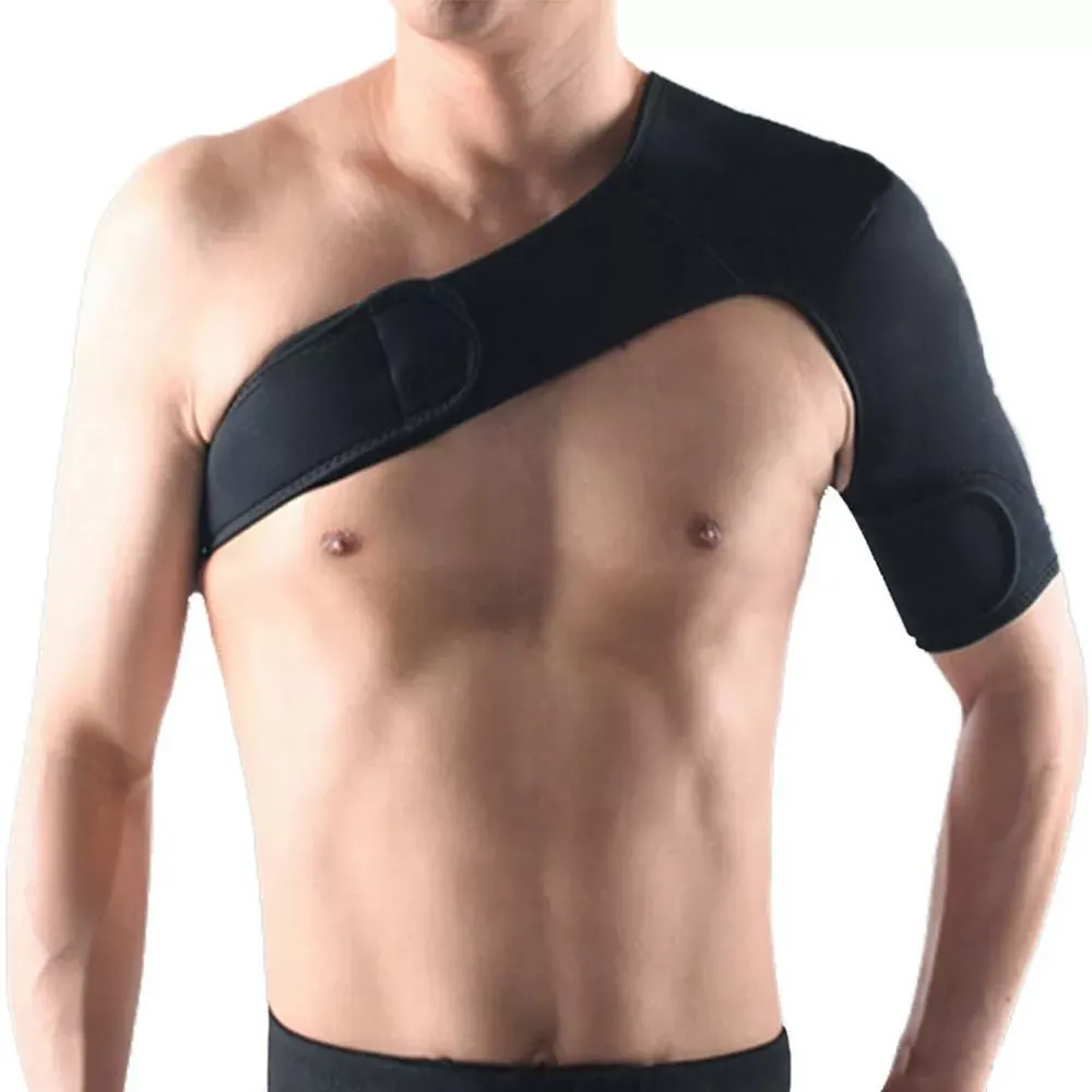 Right / Lift Neoprene Brace Dislocation Injury Arthritis Pain Shoulder Support Strap Ajustable for Sports Healing and Prevention