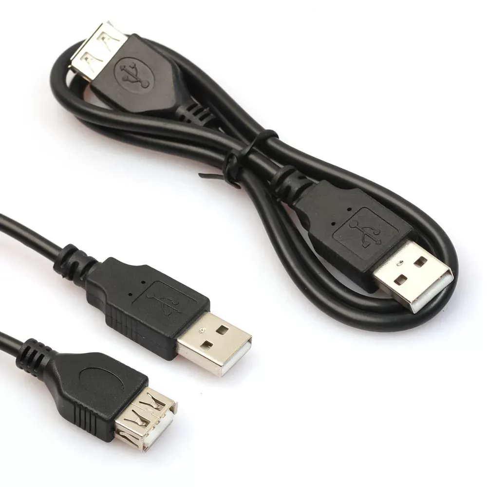 80cm Black USB Male to A Female Extension Extender Data M/F Adapter Cable