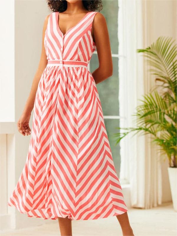 Sunbeam Striped Midi Dress