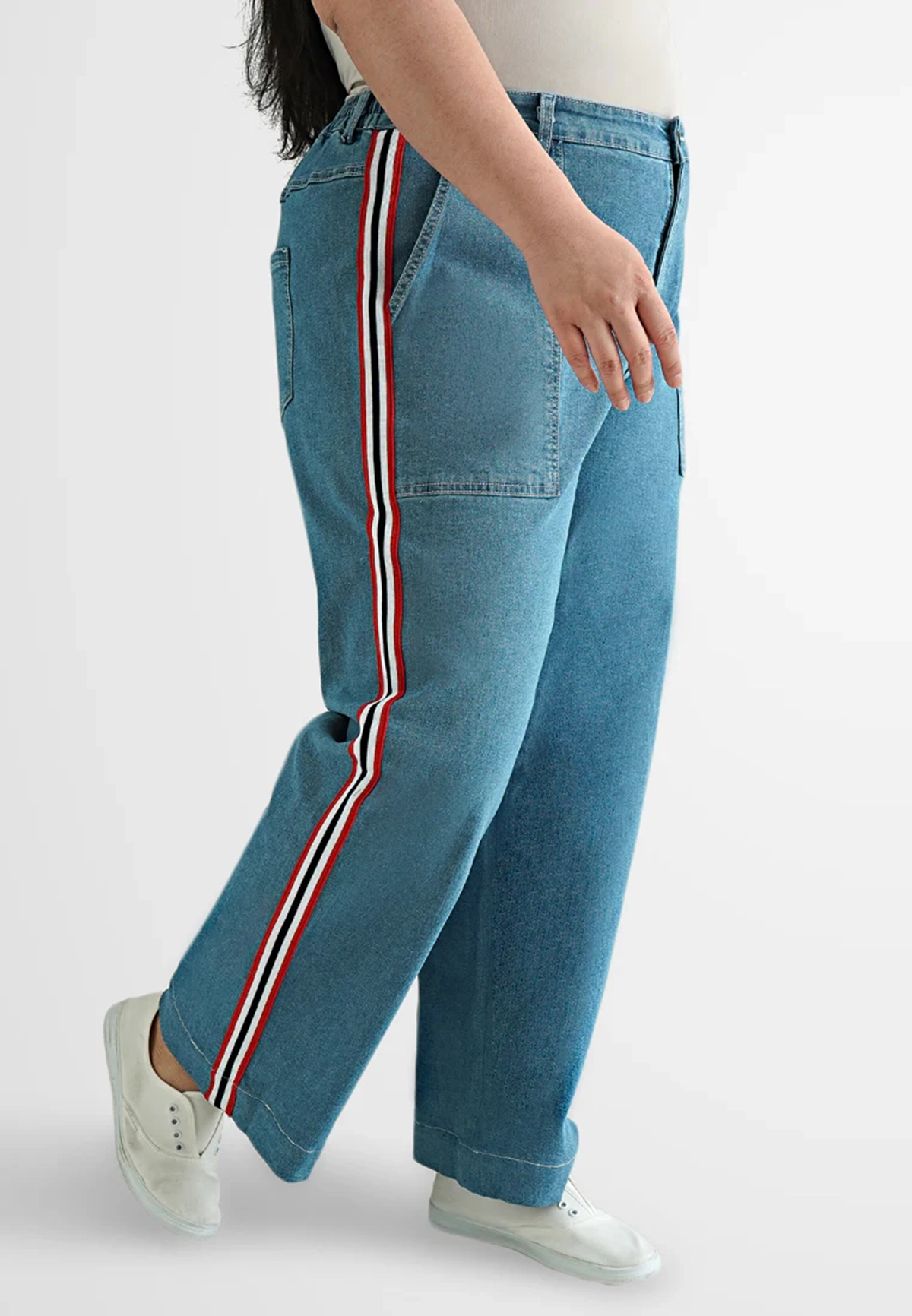 Sporty Stripe Denim Jeans