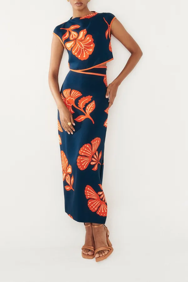 Artistic Leaf Dune Skirt