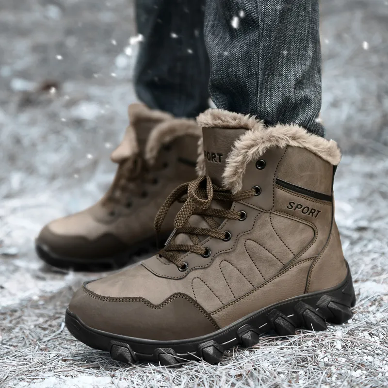 MEN'S THICKENED WARM AND COMFORTABLE HIGH-TOP CASUAL SNOW BOOTS