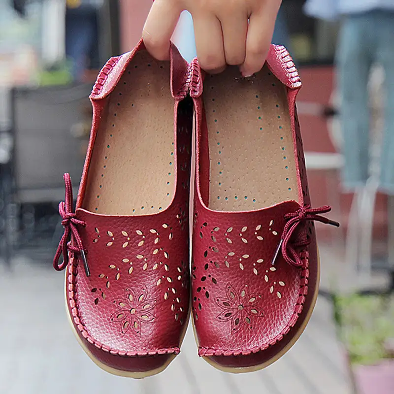 Cilool Leather Loafers Flats Lo51