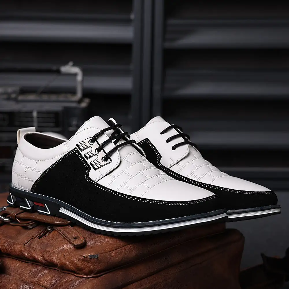 Oxford Derby™ Orthopedic White Leather Shoes