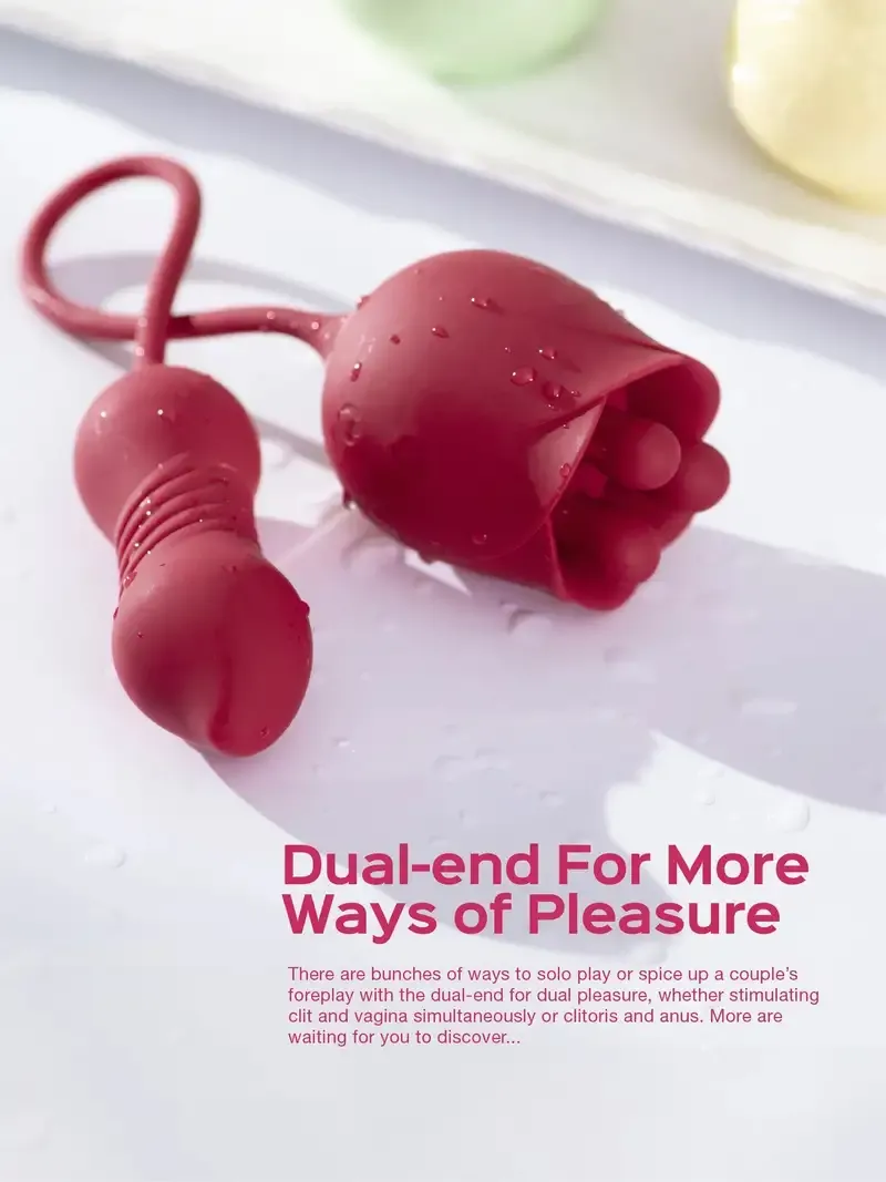 Sex Toys Rose Dildo Vibrator - Rose Sex Toy Thrusting Dildos, Fondling Vibrators Adult Toys, Female Vibrator Clitoris Stimulator