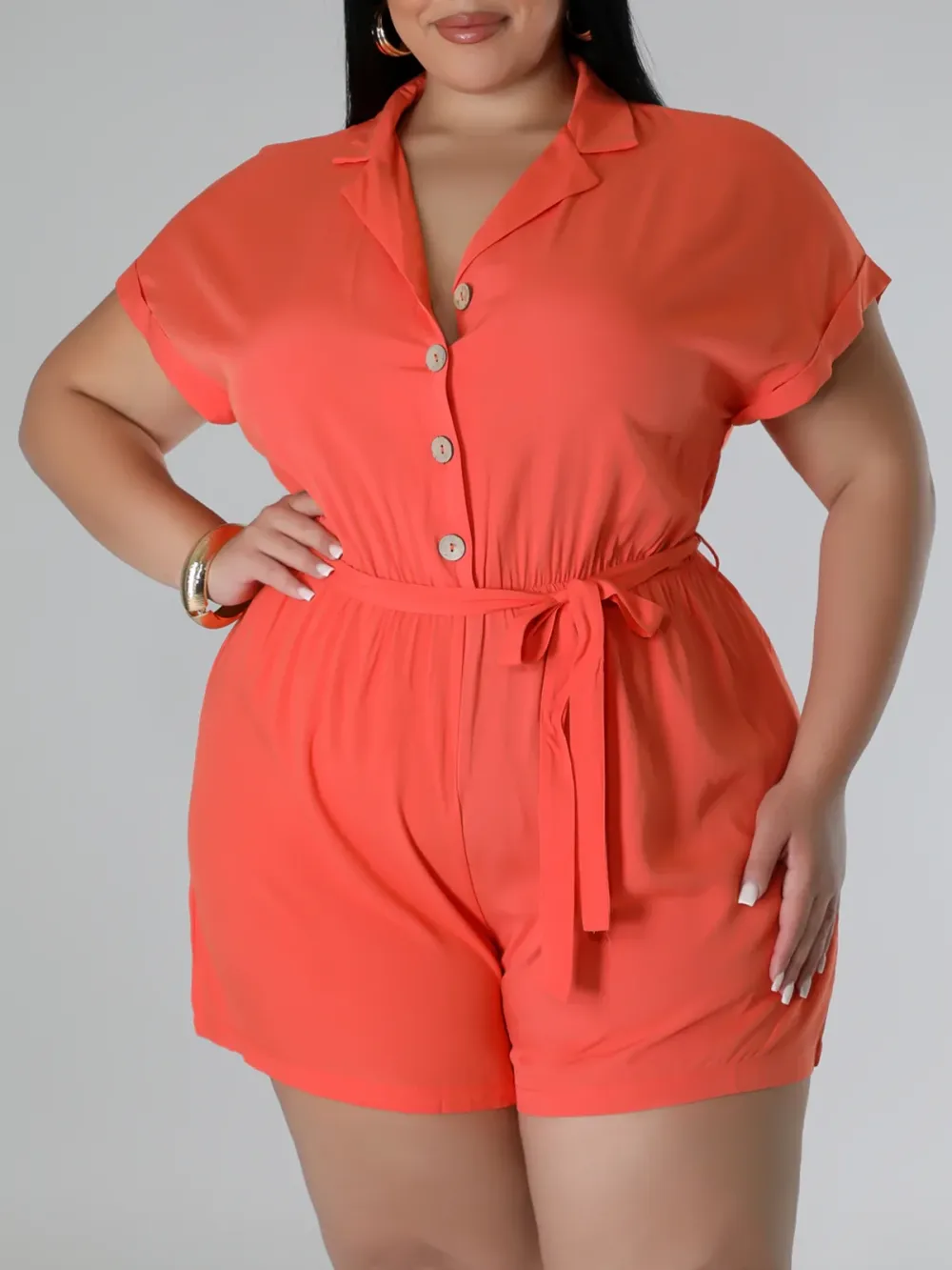 Plus-Size Stylish Women'S Romper Shorts