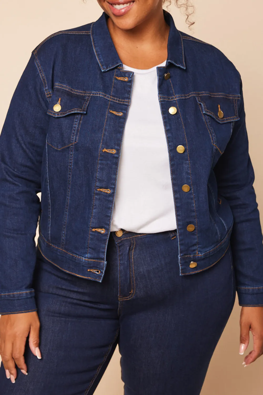 Adrift Denim Relaxed Jacket In Dark Wash