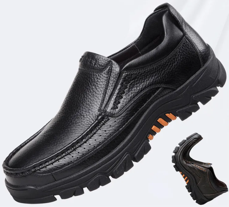 ⏰Limited Time Offer--50% OFF 🎉 Mens Waterproof Non Slip Soft Insole Genuine Leather Shoes