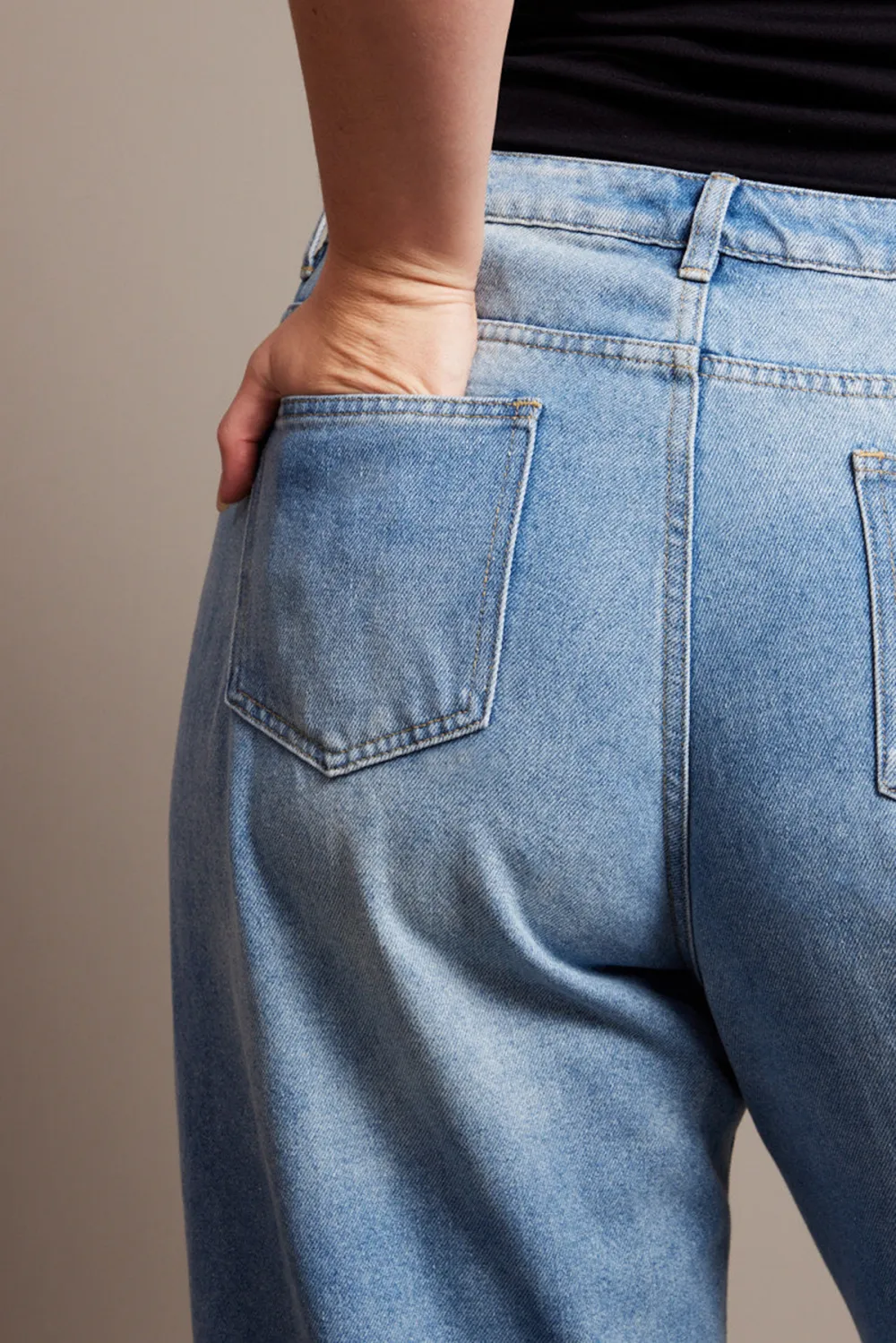 Denim Baggy Jeans High Rise