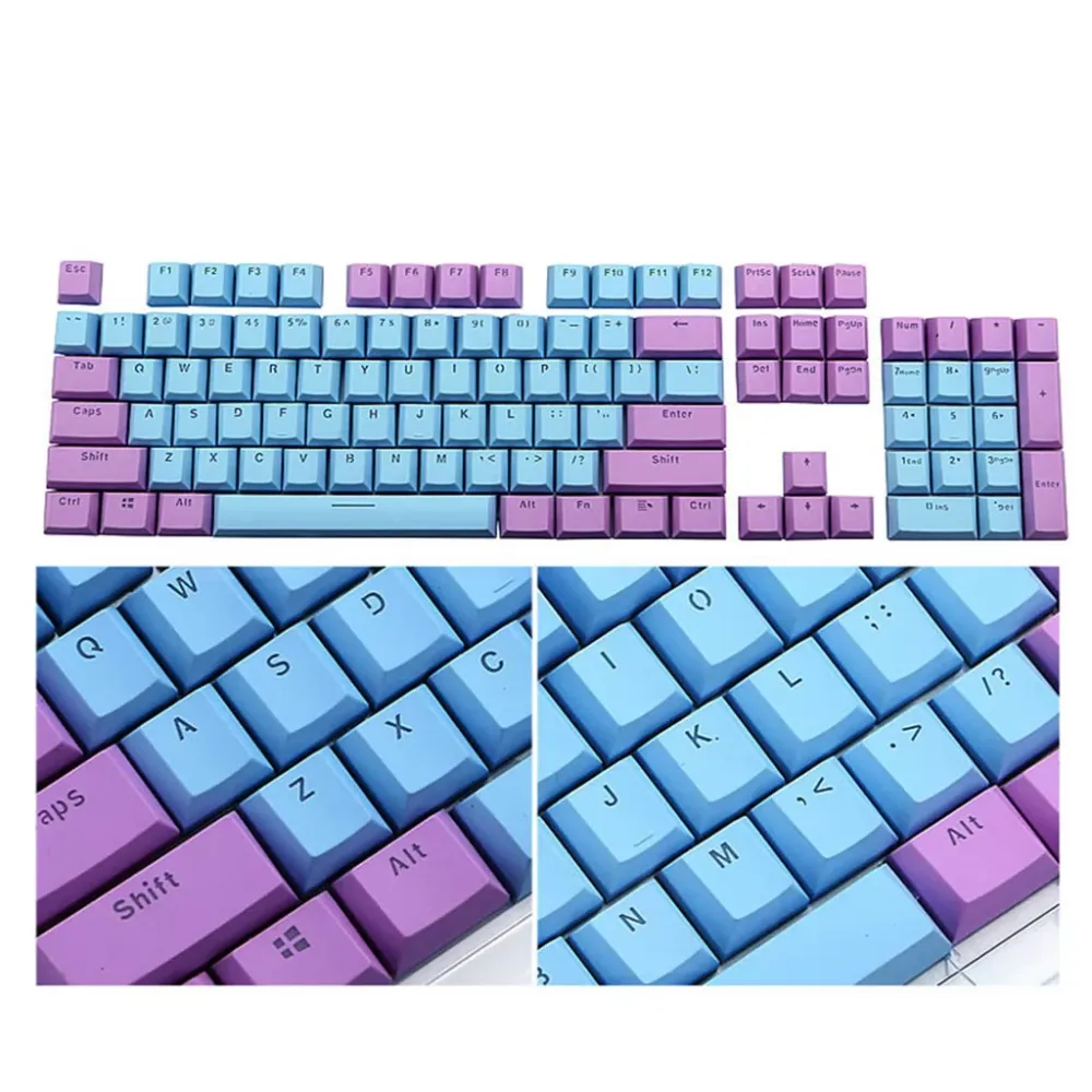 Translucent Double Shot PBT-104 Key Caps Backlit for Cherry-MX Keyboard Accessories Switch Computer PC Gamer Desktop Laptop