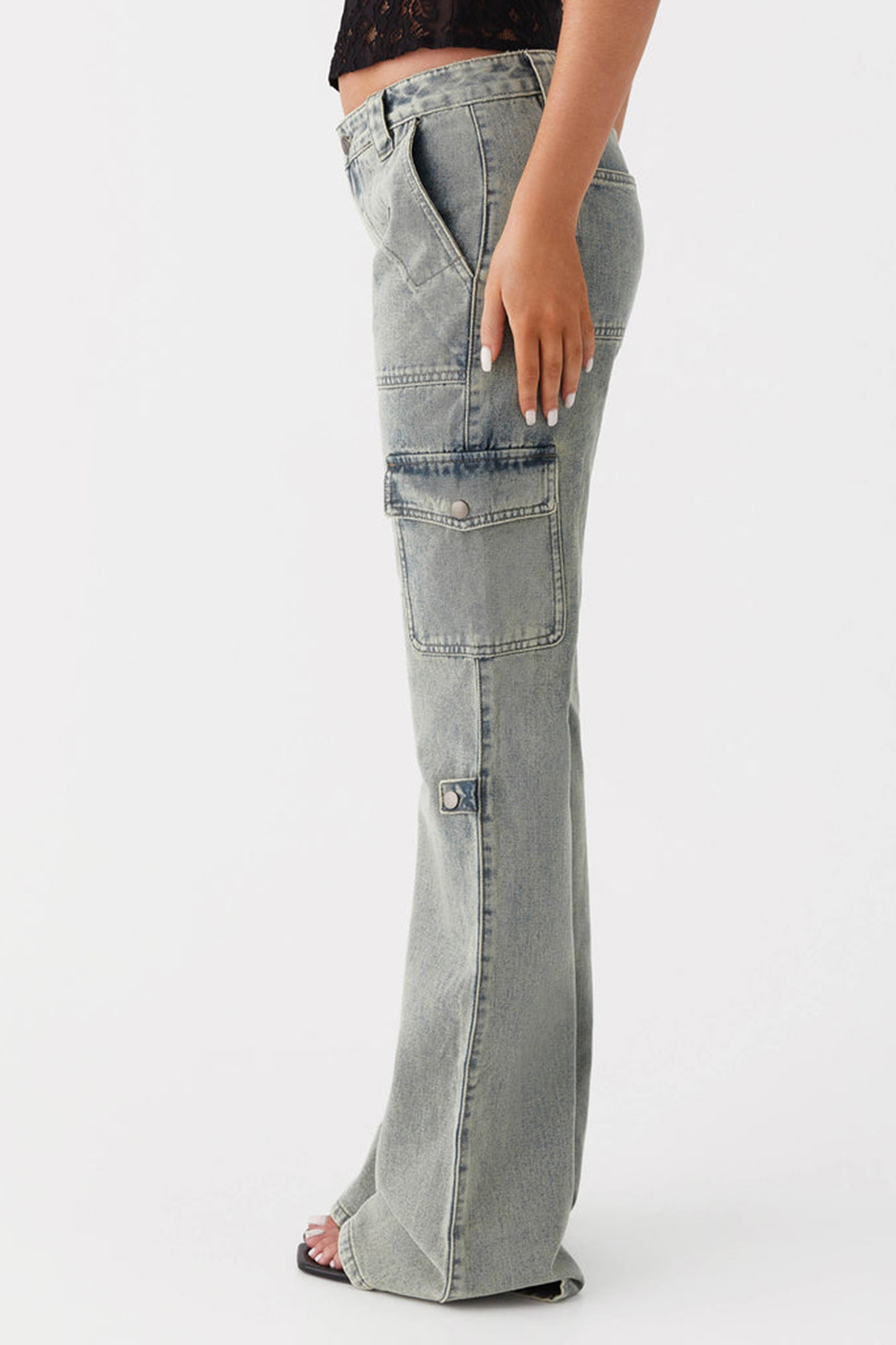 Zephee Flare Jeans - Washed Denim