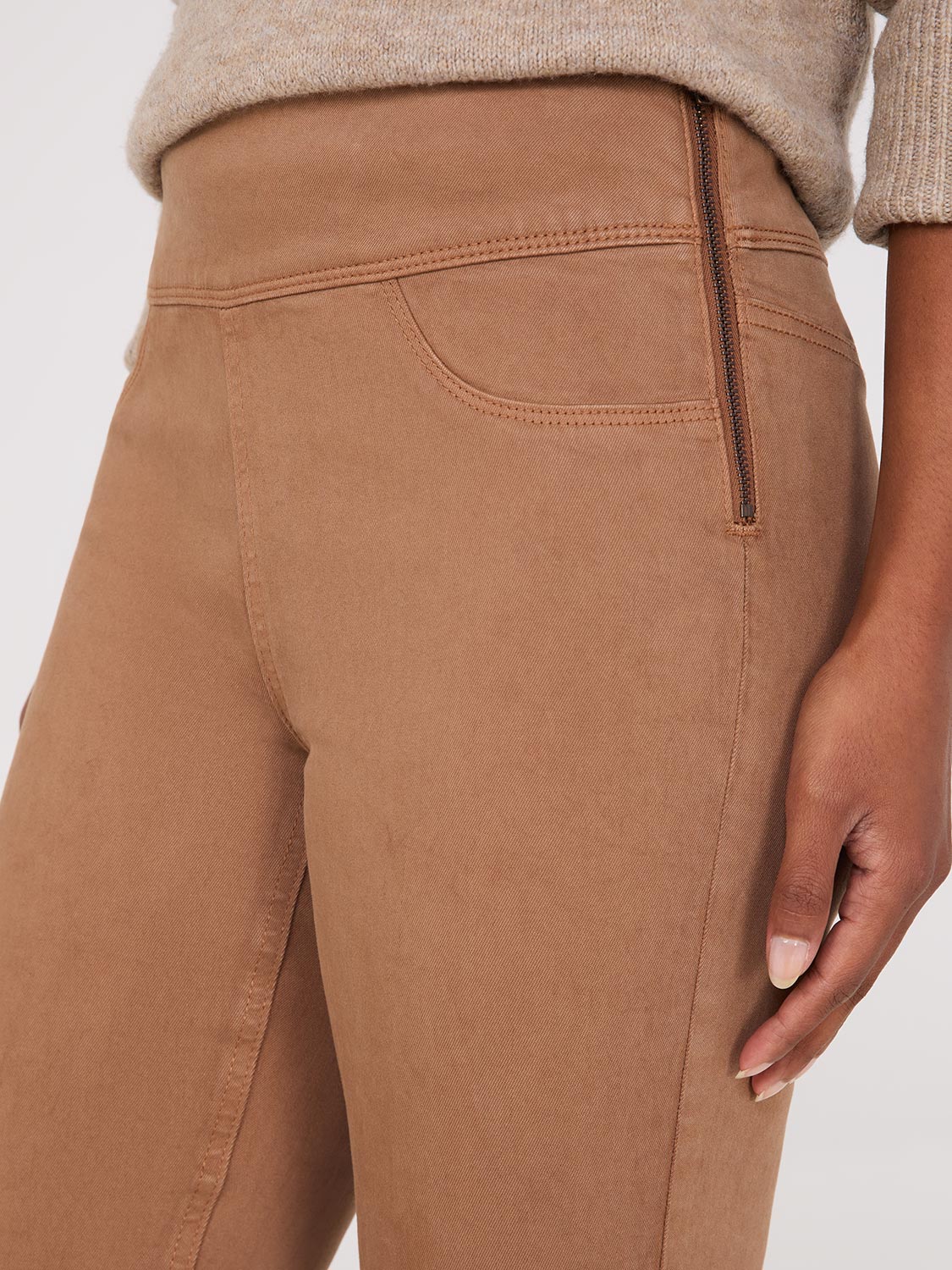 Straight Leg Twill Trousers