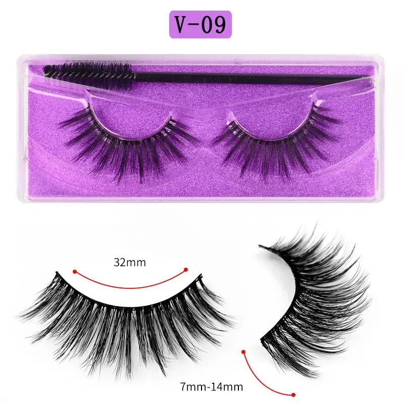 1 Pair with Brush 3D Mink Eyelashes Eyelash 3D Eye makeup Mink False lashes Soft Natural Thick Fake Eyelashes Lashes Extension Beauty Tools