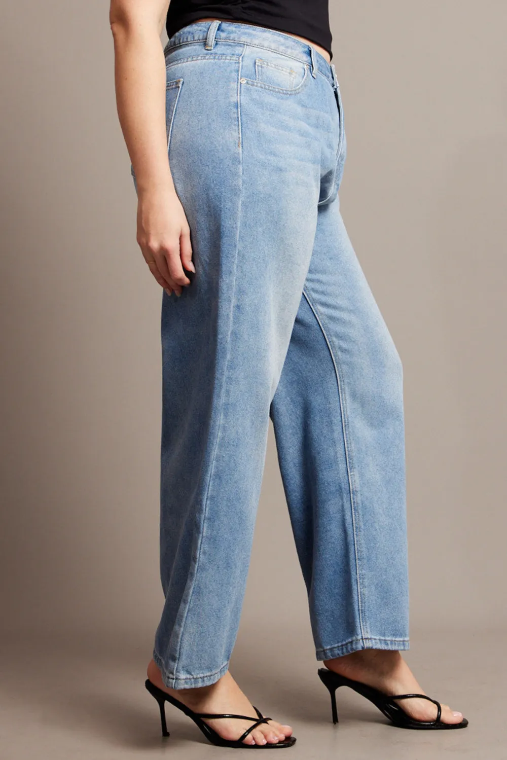 Denim Baggy Jeans High Rise