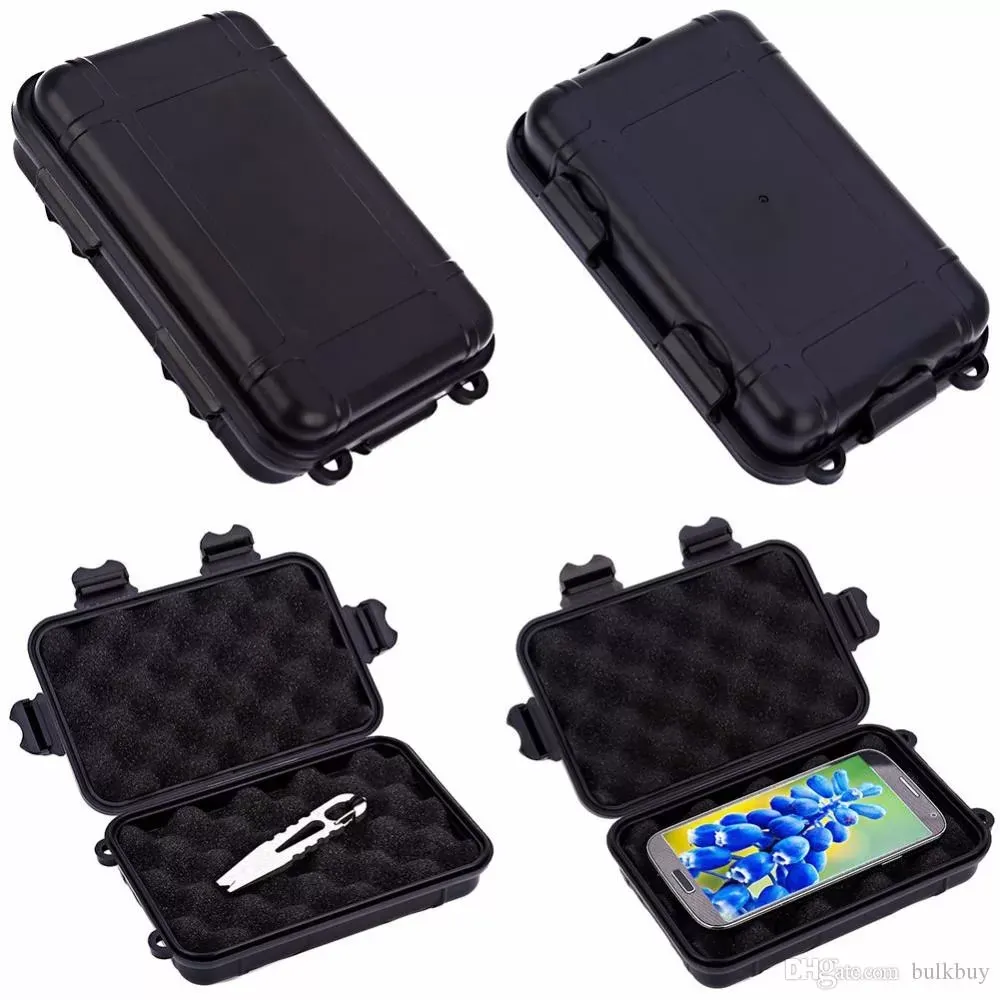 Outdoor EDC Shockproof Waterproof Survival Airtight Case Holder For Storage Matches Small Tools Travel Sealed Containers