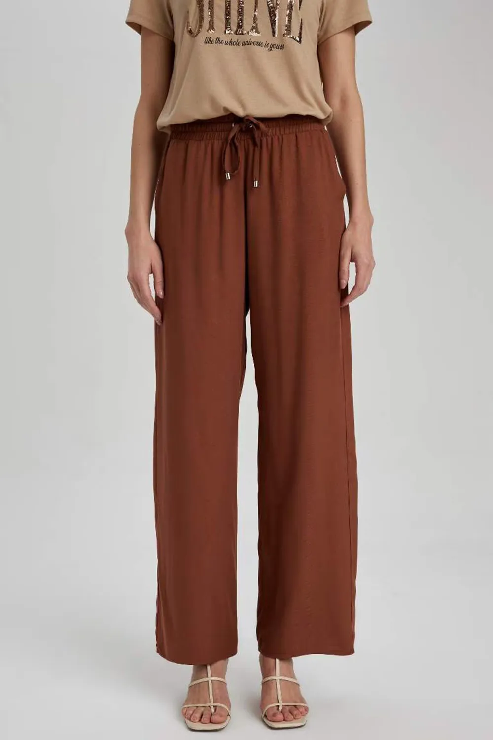 Florida Wide Leg Viscose Trousers