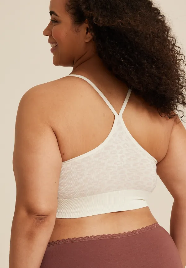 True Stretch Animal Seamless Simple Strap Bralette