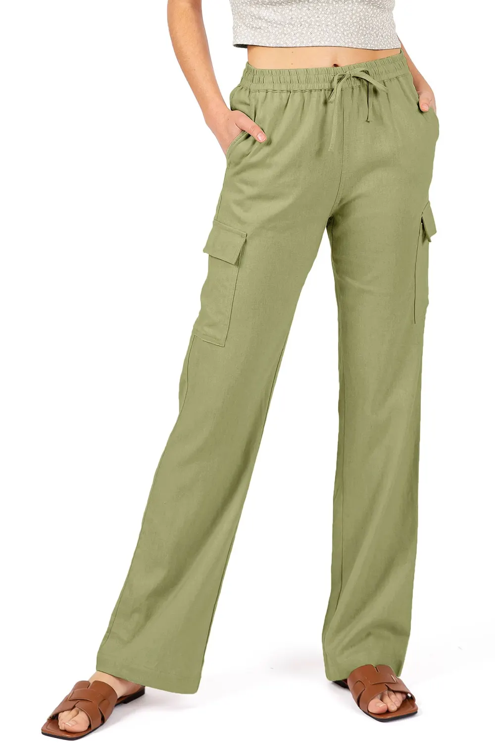 Cargo Linen Pants