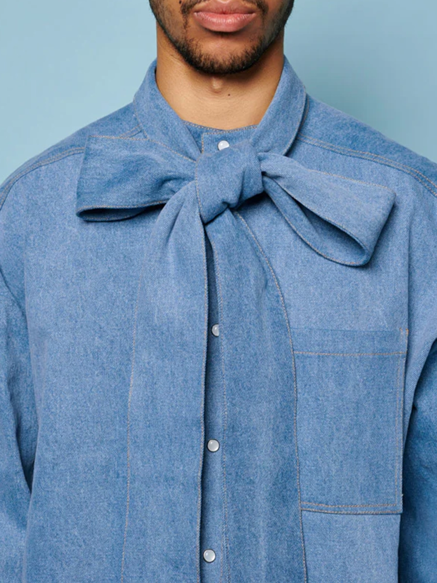 Lincoln Denim Bow Shirt