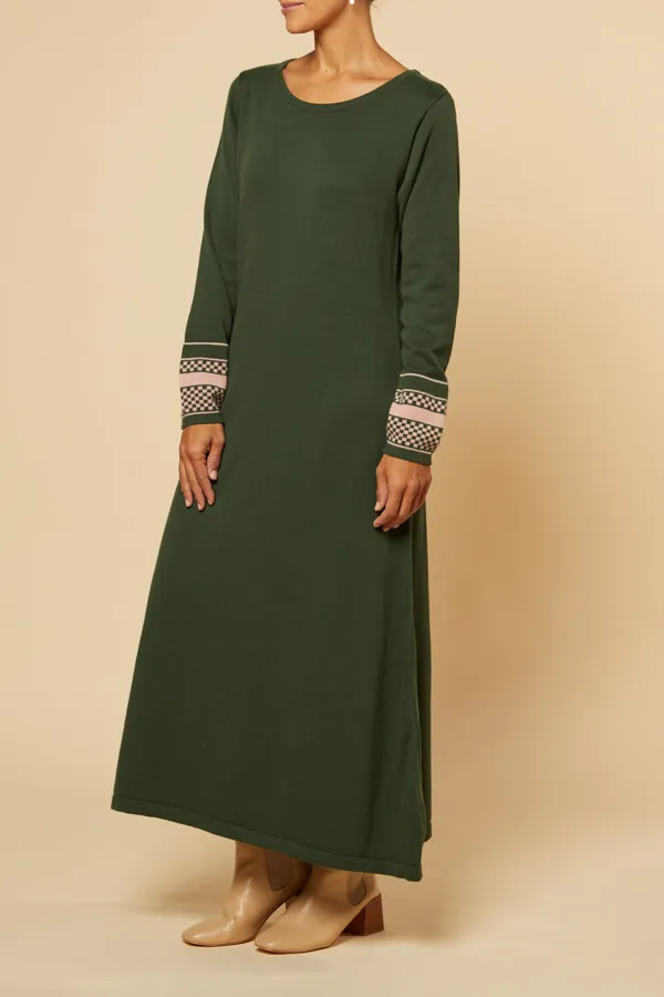 Binky Midi Dress in Olive