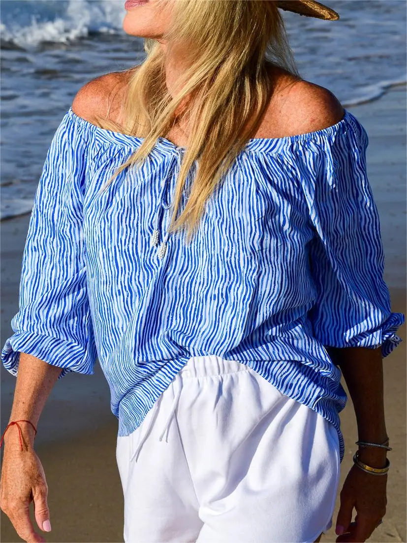 Peasant Top / Blue Wave