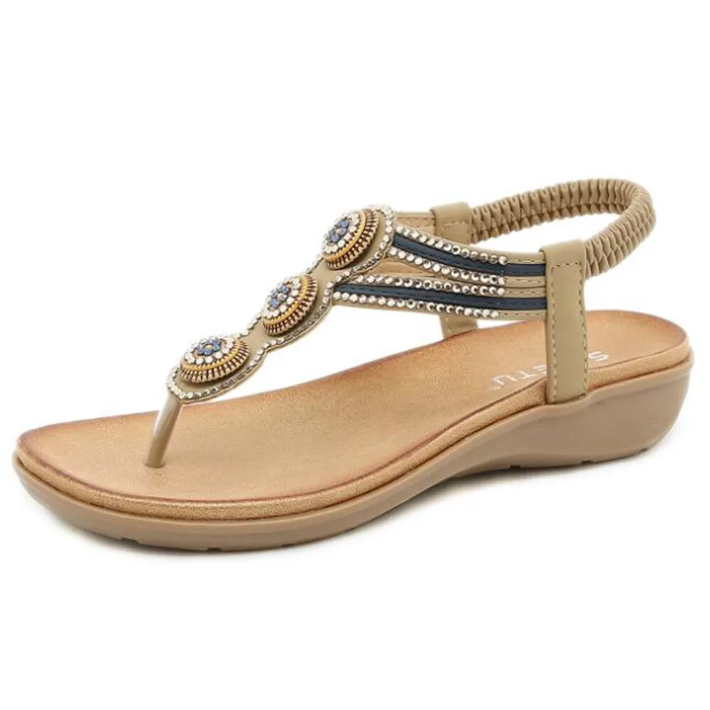 Summer Women Fashion Beaded Beach  Female Sandals