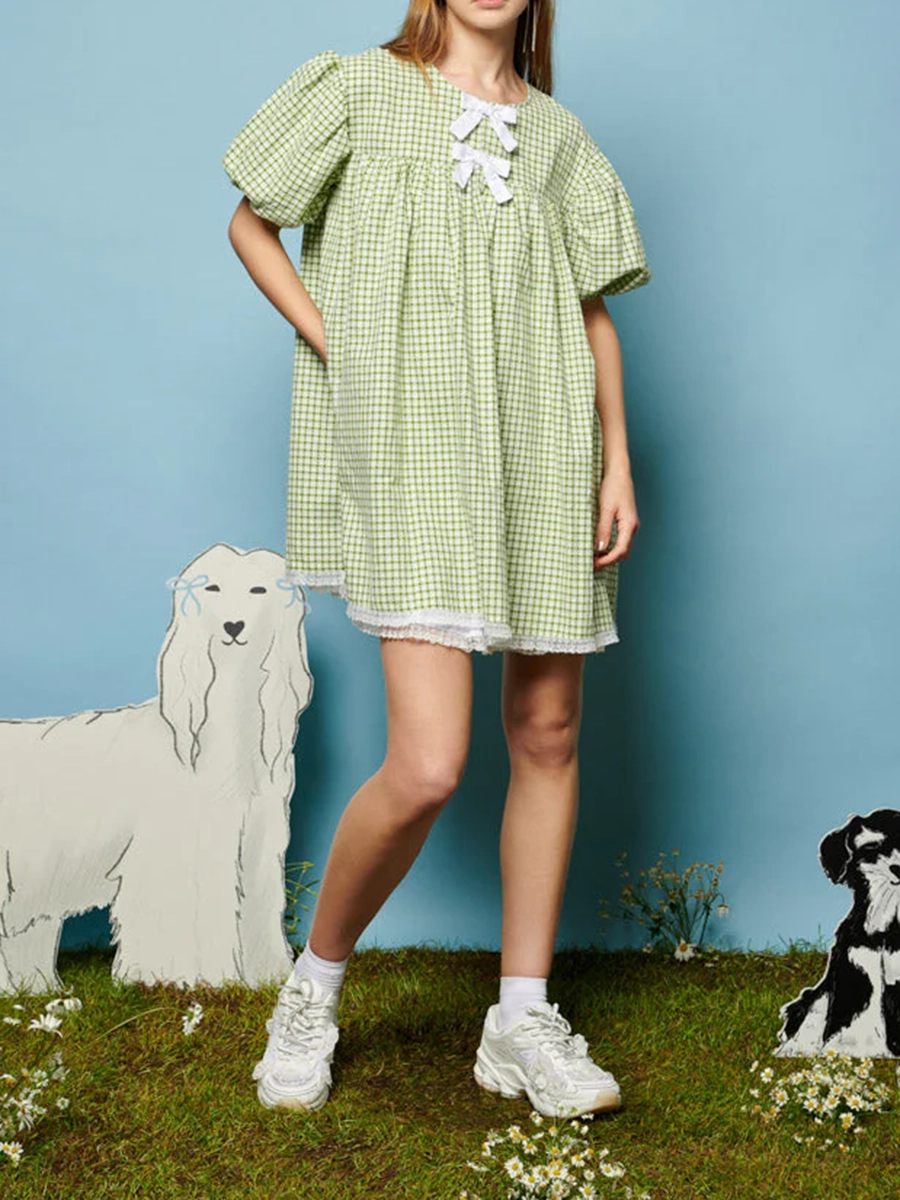 Pet Gingham Mini Dress