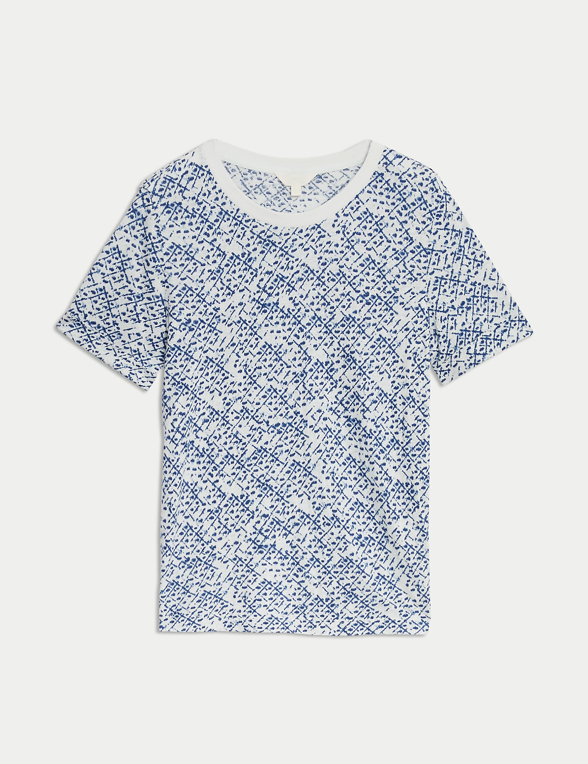 Linen Blend Printed T-Shirt