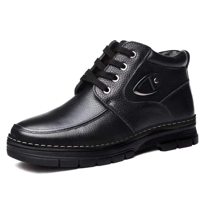 🔥On This Week Sale 70% OFF🔥 Men's Leather Thermal Winter Shoes Boots Lace-ups, Casual Walking Shoes