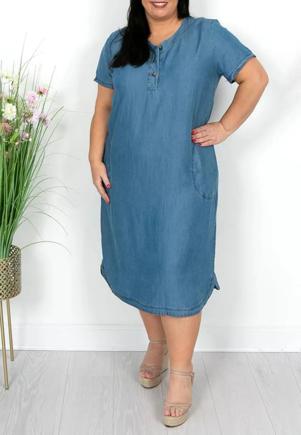 Denim Midi Dress