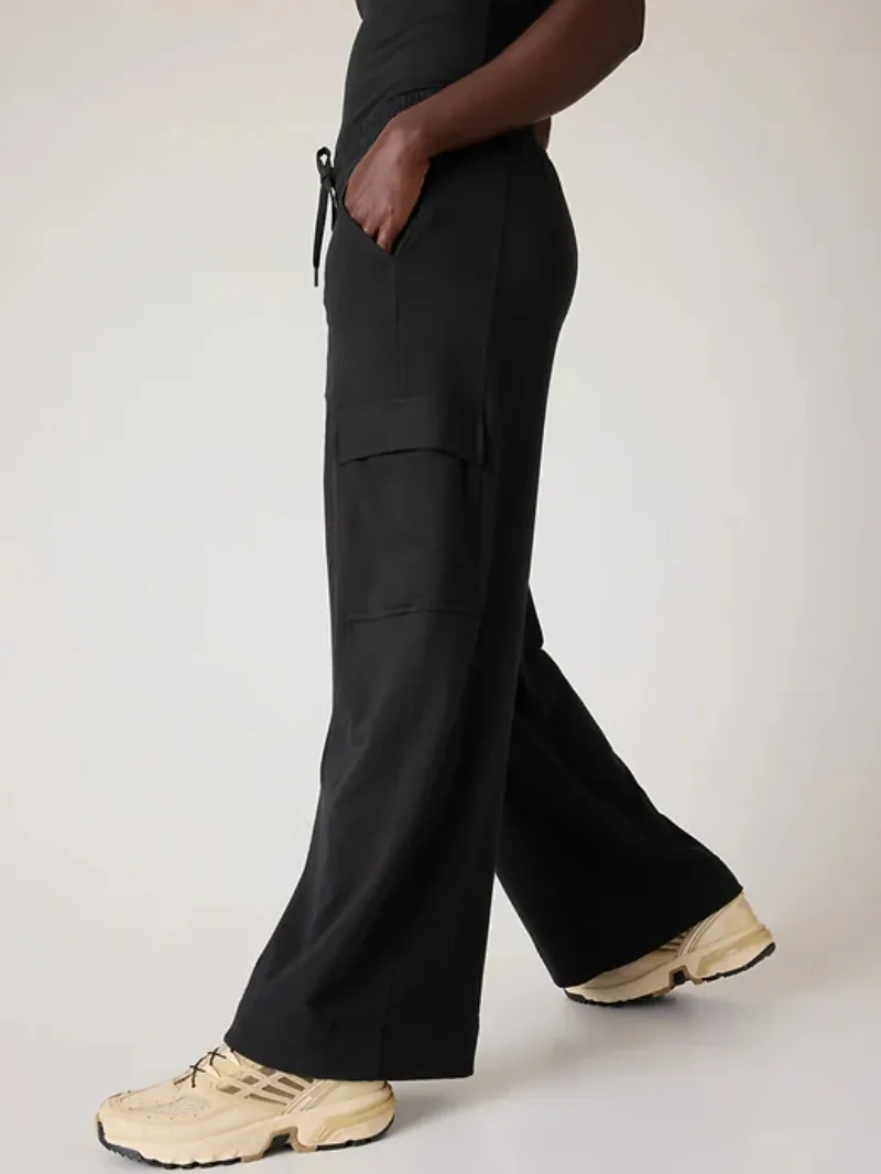 RETROTERRY WIDE LEG CARGO PANT