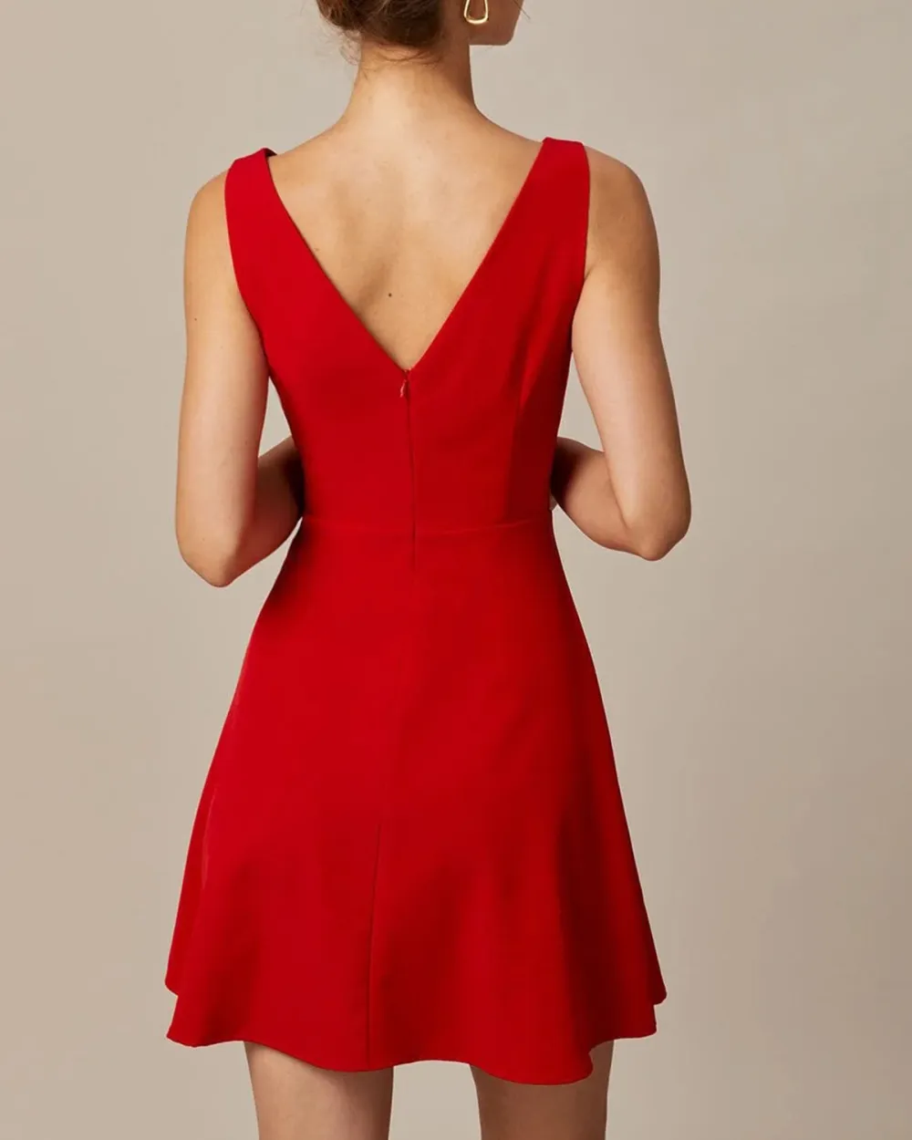 Red high-end cocktail dress