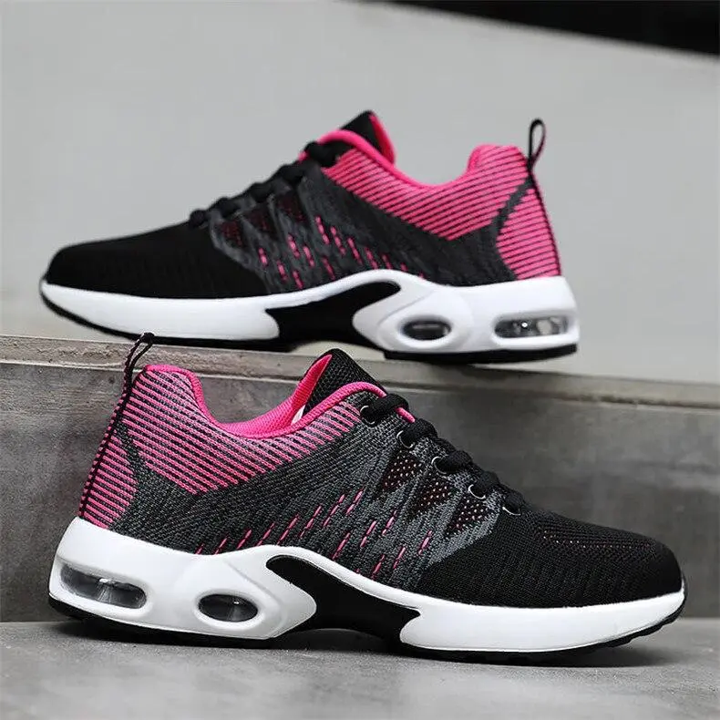 Women Flats Sneakers Breathable Knitting Outdoor Casual Shoes  Running Shoes